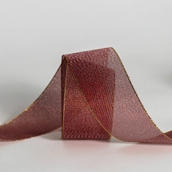 Brillant Ribbon - Burgundy/Gold