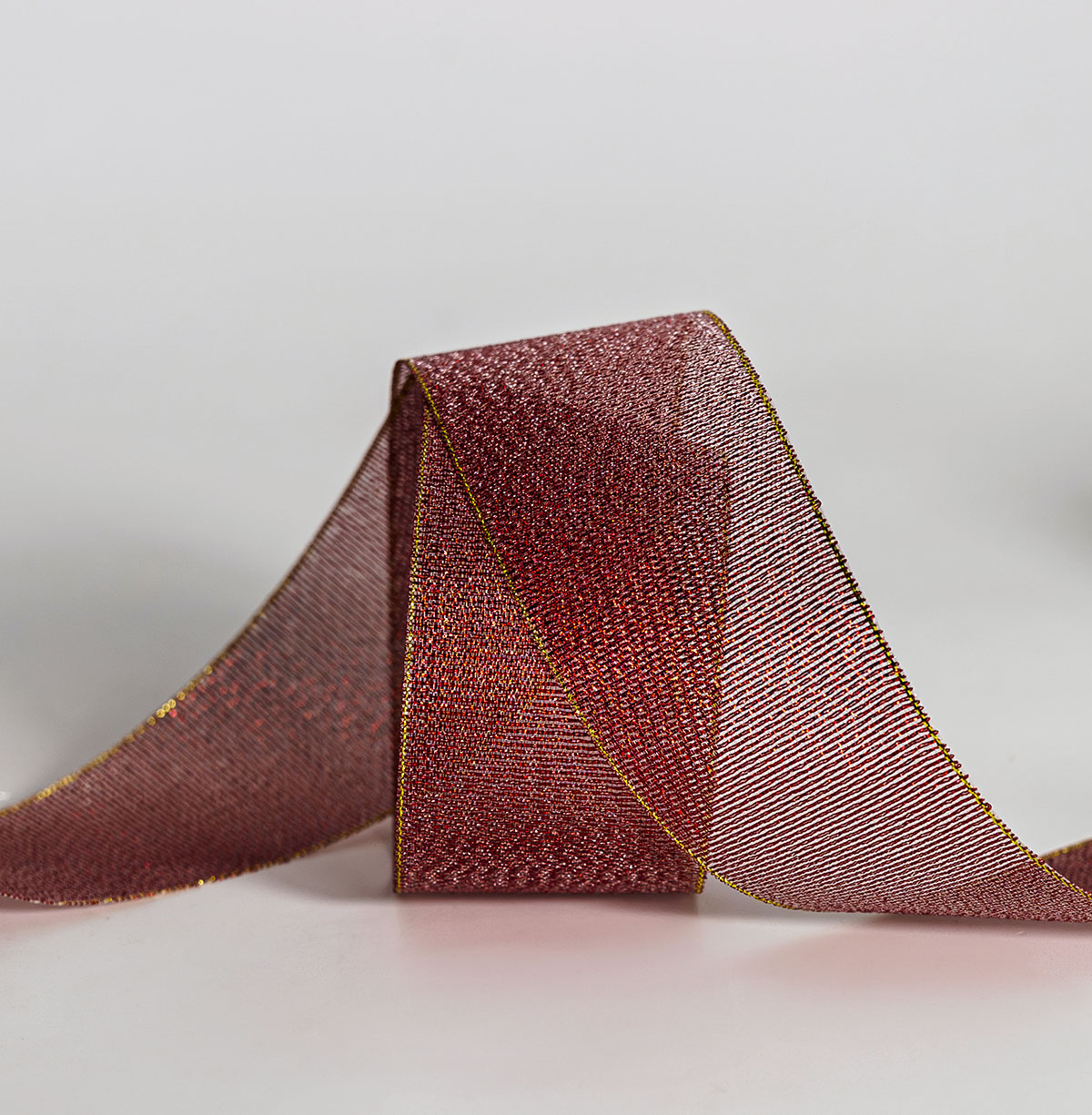 Brillant Ribbon - Burgundy/Gold