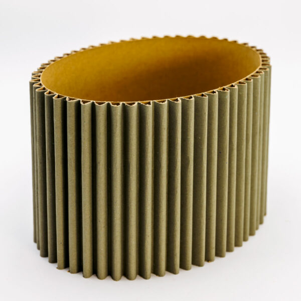Oval Wave Box - Celadon green