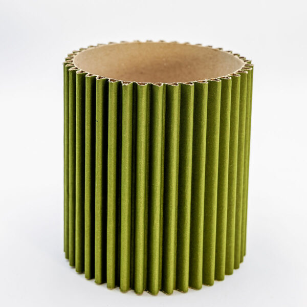 Round Wave Box - Moss green